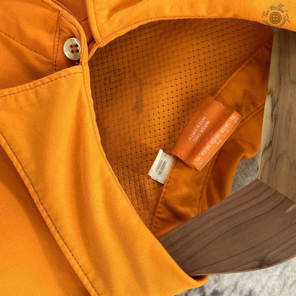 Puma Sport Lifestyle Short Sleeve Golf Polo Shirt Orange Stripe Logo - Men's XL‎ - Picture 6 of 12